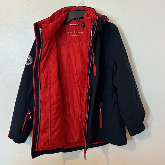 Tommy Hilfiger 3-1 All Weather System Jacket Sz L in Red and Navy - Picture 7 of 11